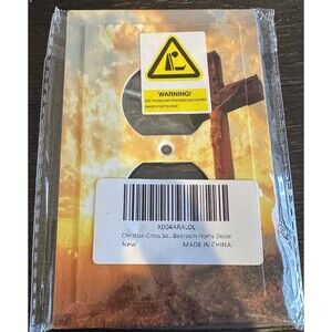 New Plastic Christian Cross Duplex Double Outlet Cover Plate